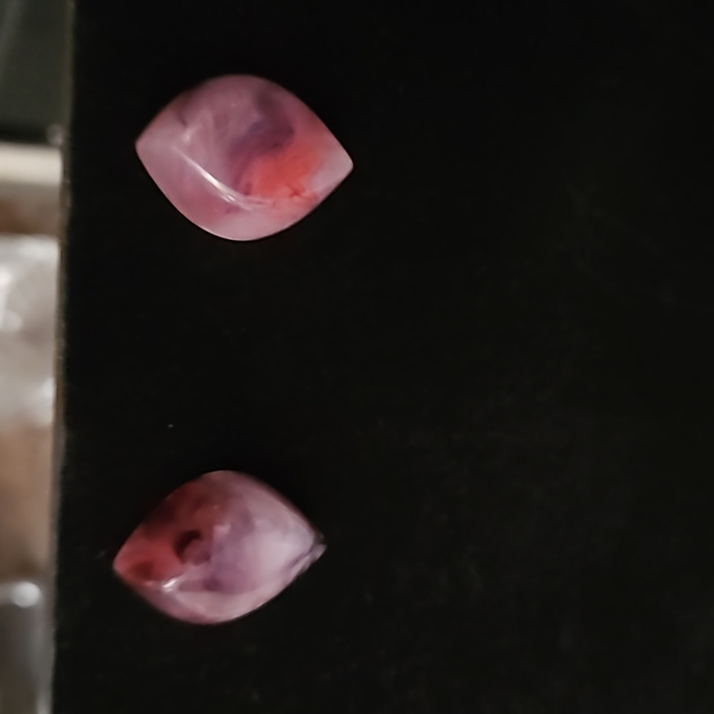 Vintage marble like resin earrings